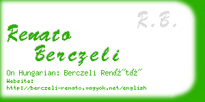 renato berczeli business card